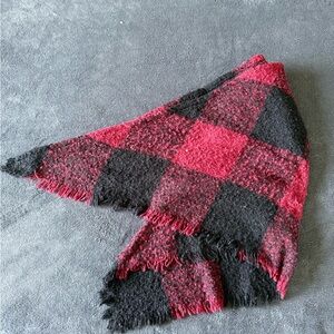 Red and Black Checkered Scarf